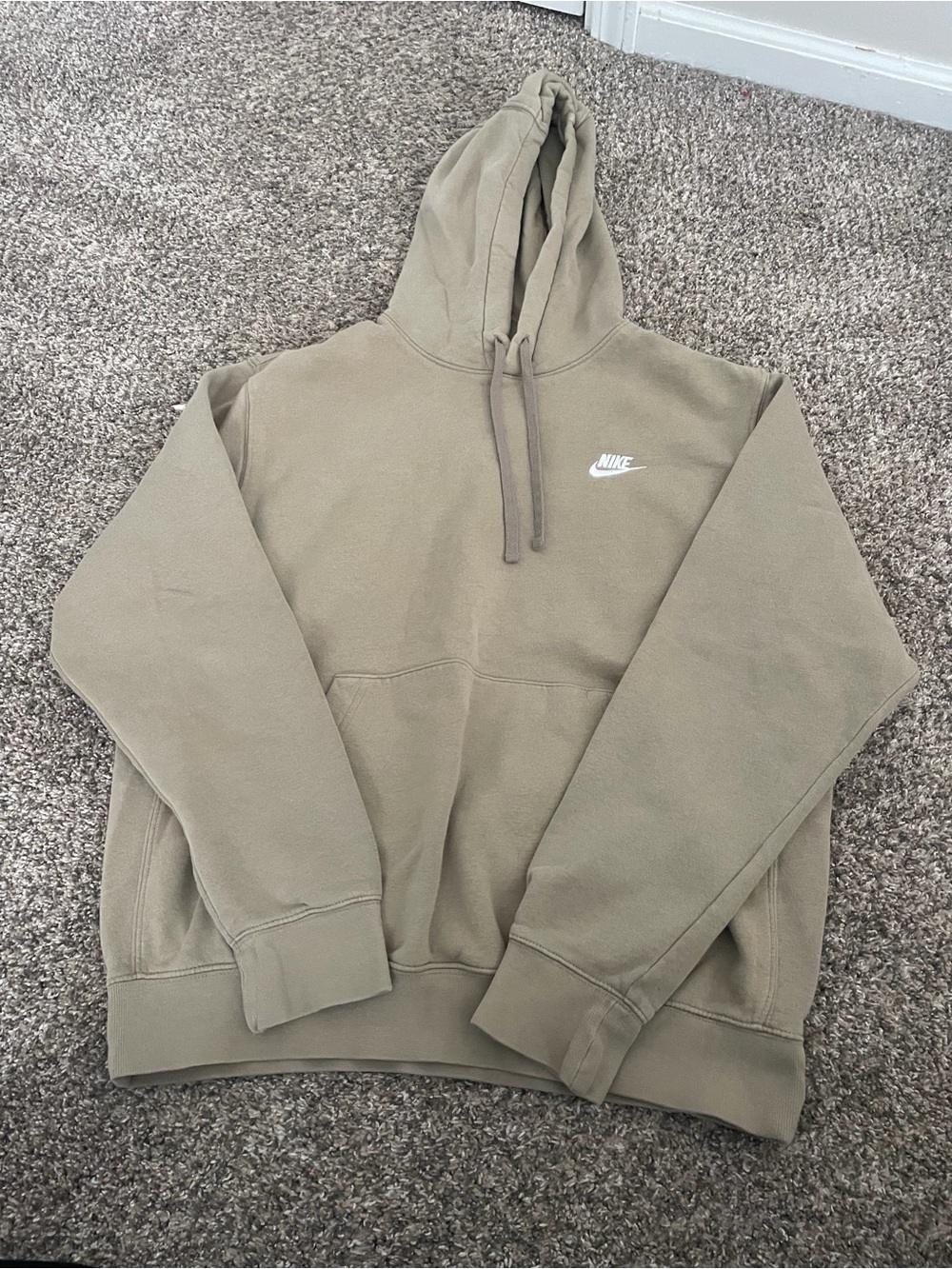 Nike Hooded Pullover Sweatshirt in Khaki